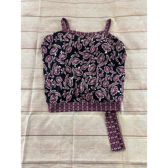 Swimsuits For All Black Paisley Print Padded Tankini - 22 - Picture 10 of 11